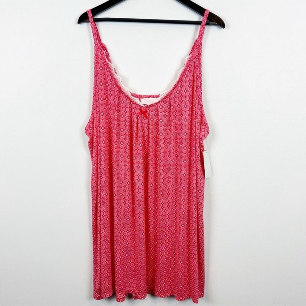 Oscar De La Renta Sleepwear Women's Plus Size Pink Chemise Size 3X